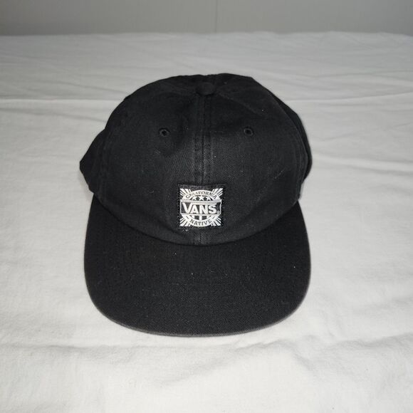 California Native Vans Hat Cap Strap Back Black White  Skater Skateboarding Used - Picture 1 of 4
